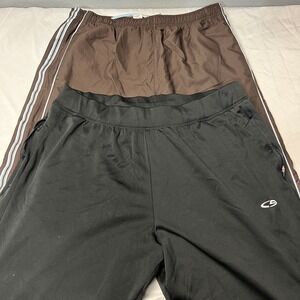 Champion Duo Dry Track Pants Black Athletic Athleisure Joggers Men's Large & XL